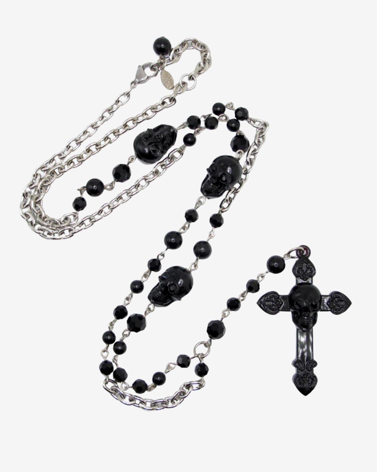SKULL ROSARY NECKLACE – TARINA TARANTINO SKULL ROSARY NECKLACE – TARINA TARANTINO