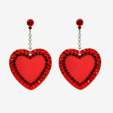 PAVE' HEART EARRINGS