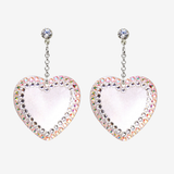PAVE' HEART EARRINGS