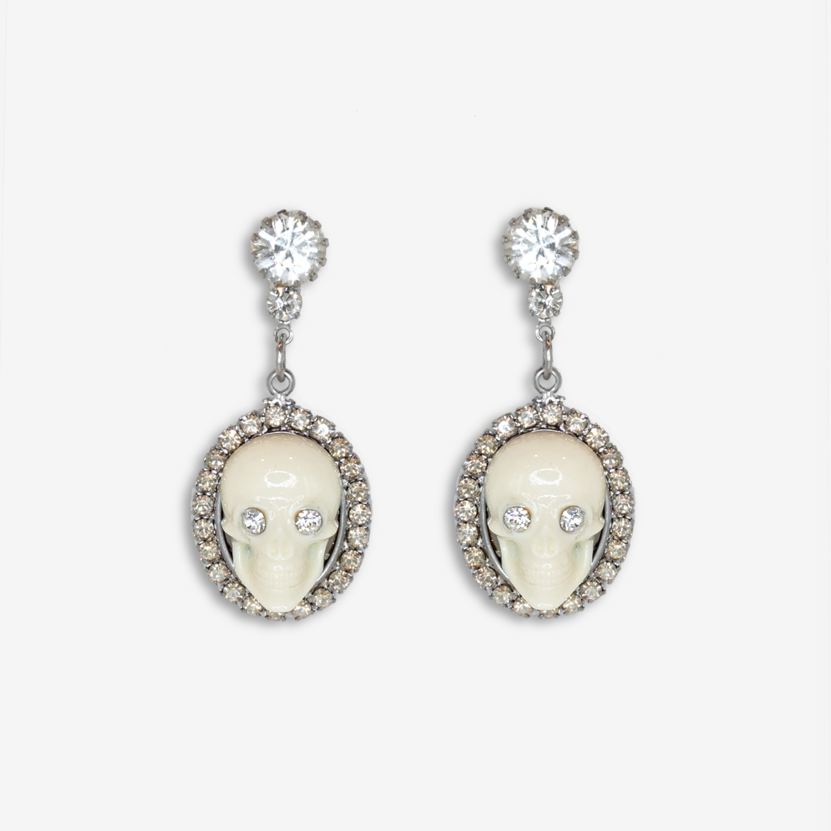 Framed Skull Earrings