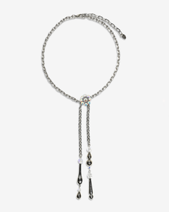 CRYSTAL FLOWER LARIAT