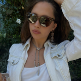 CRYSTAL FLOWER LARIAT