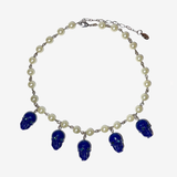 SKULL CHARM PEARL NECKLACE