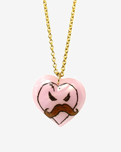 MUSTACHE HEART NECKLACE