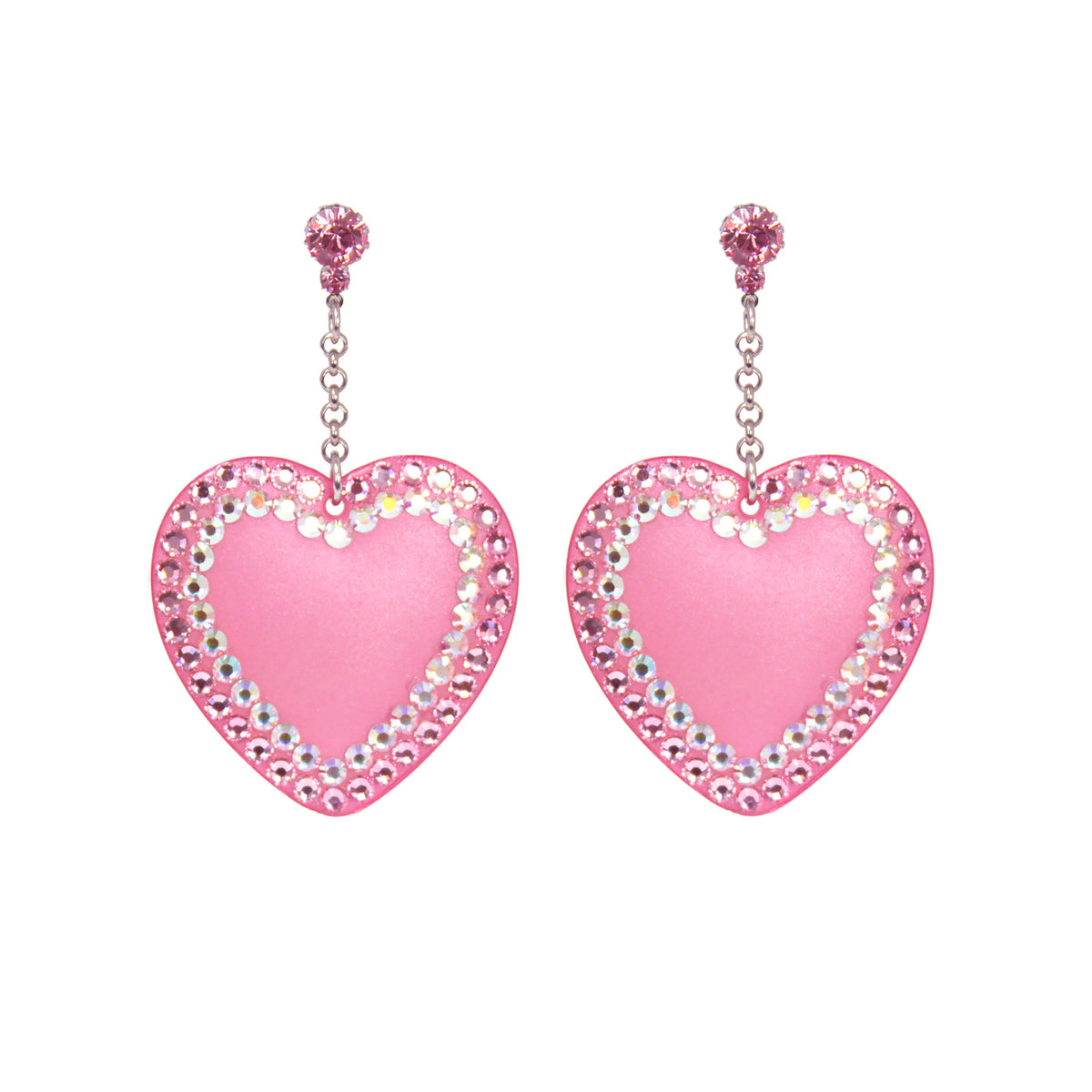 Large Pave&#39; Hearts