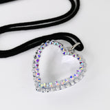 GLASSY HEART WRAP NECKLACE