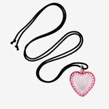 GLASSY HEART WRAP NECKLACE