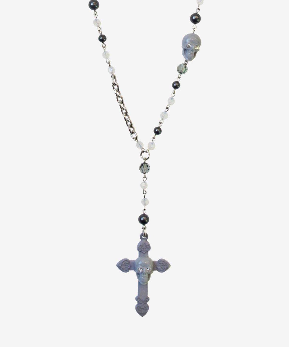 SKULL ROSARY NECKLACE
