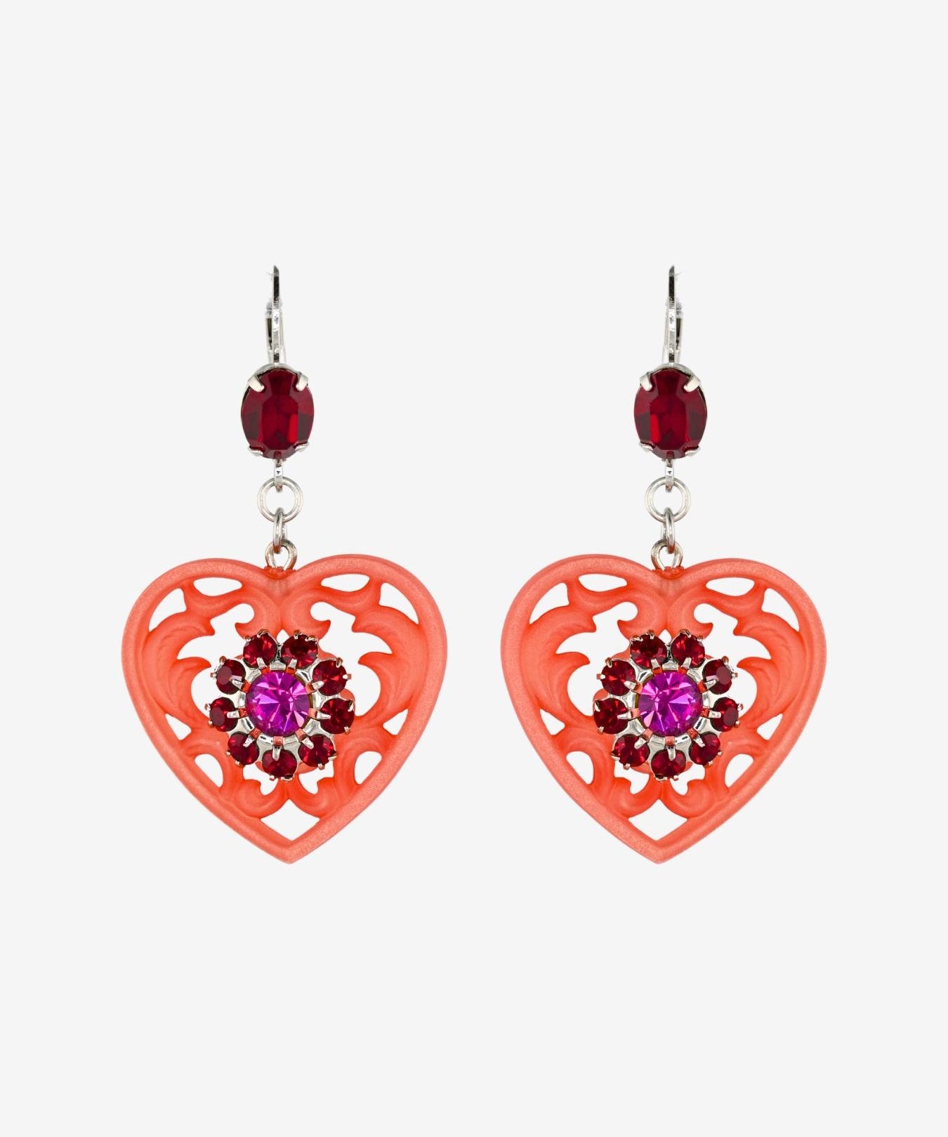 DOILY LACE HEART EARRINGS