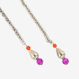 CHAINED HEART LARIAT NECKLACE