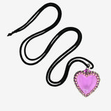 GLASSY HEART WRAP NECKLACE