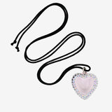 GLASSY HEART WRAP NECKLACE