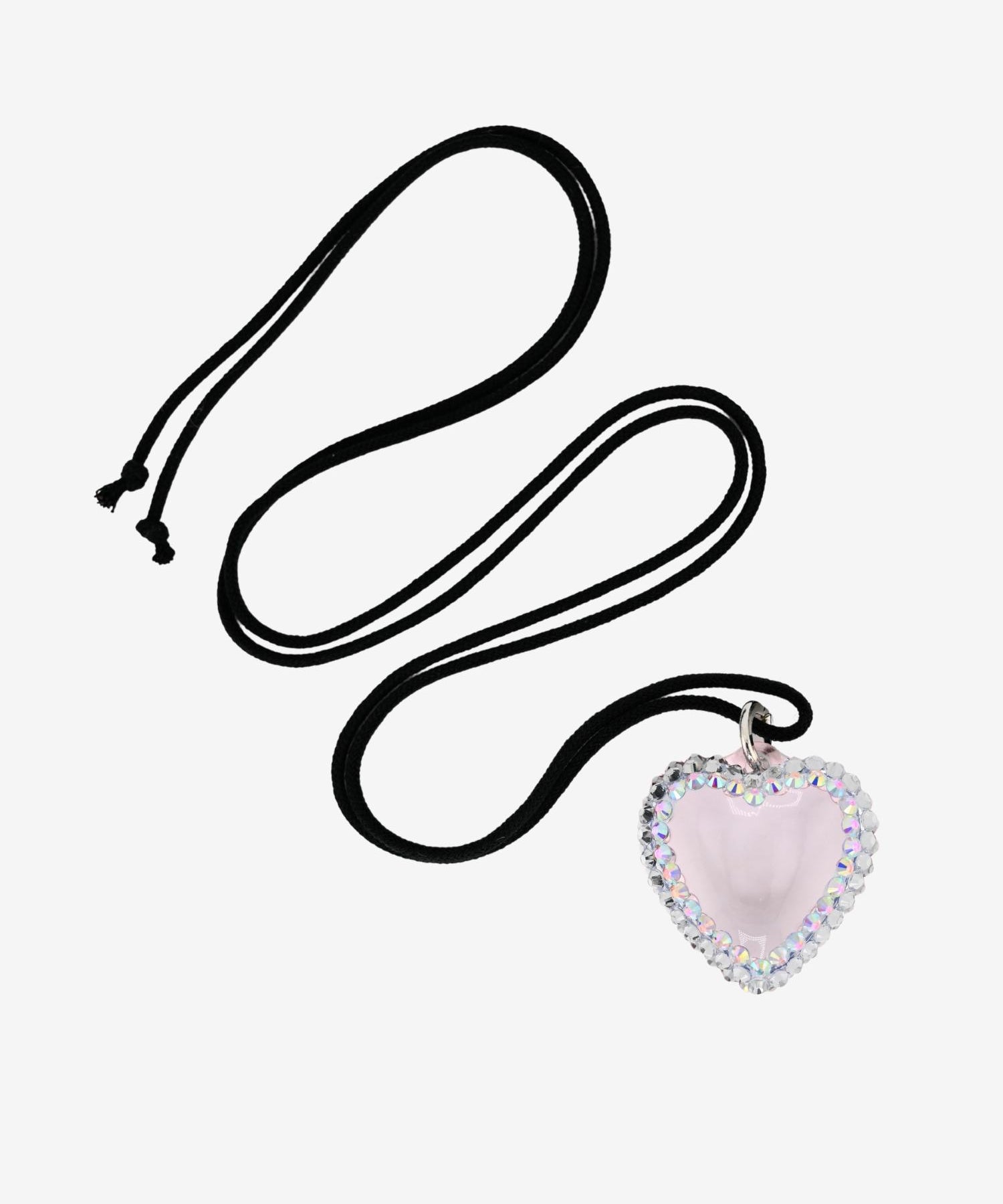 GLASSY HEART WRAP NECKLACE