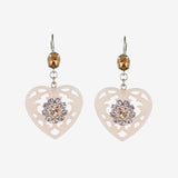 DOILY LACE HEART EARRINGS