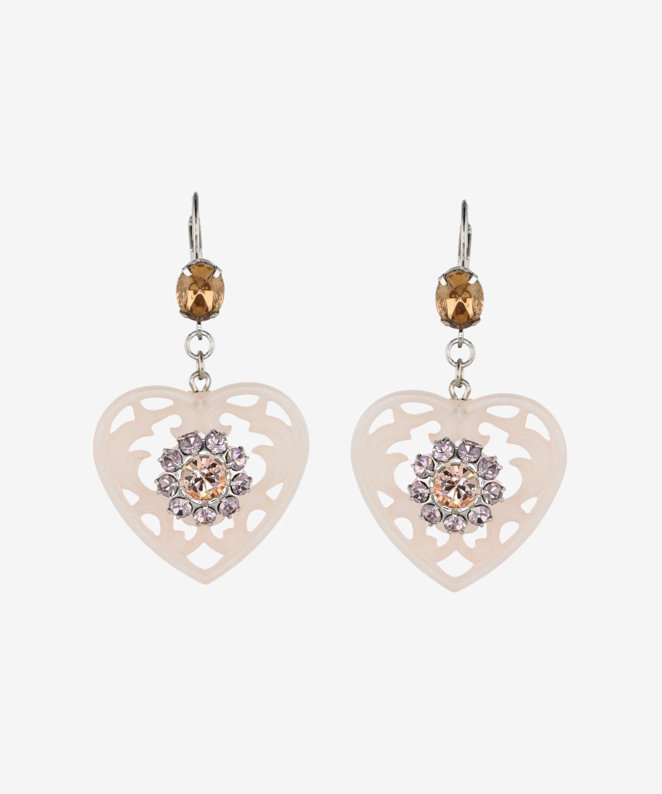 DOILY LACE HEART EARRINGS
