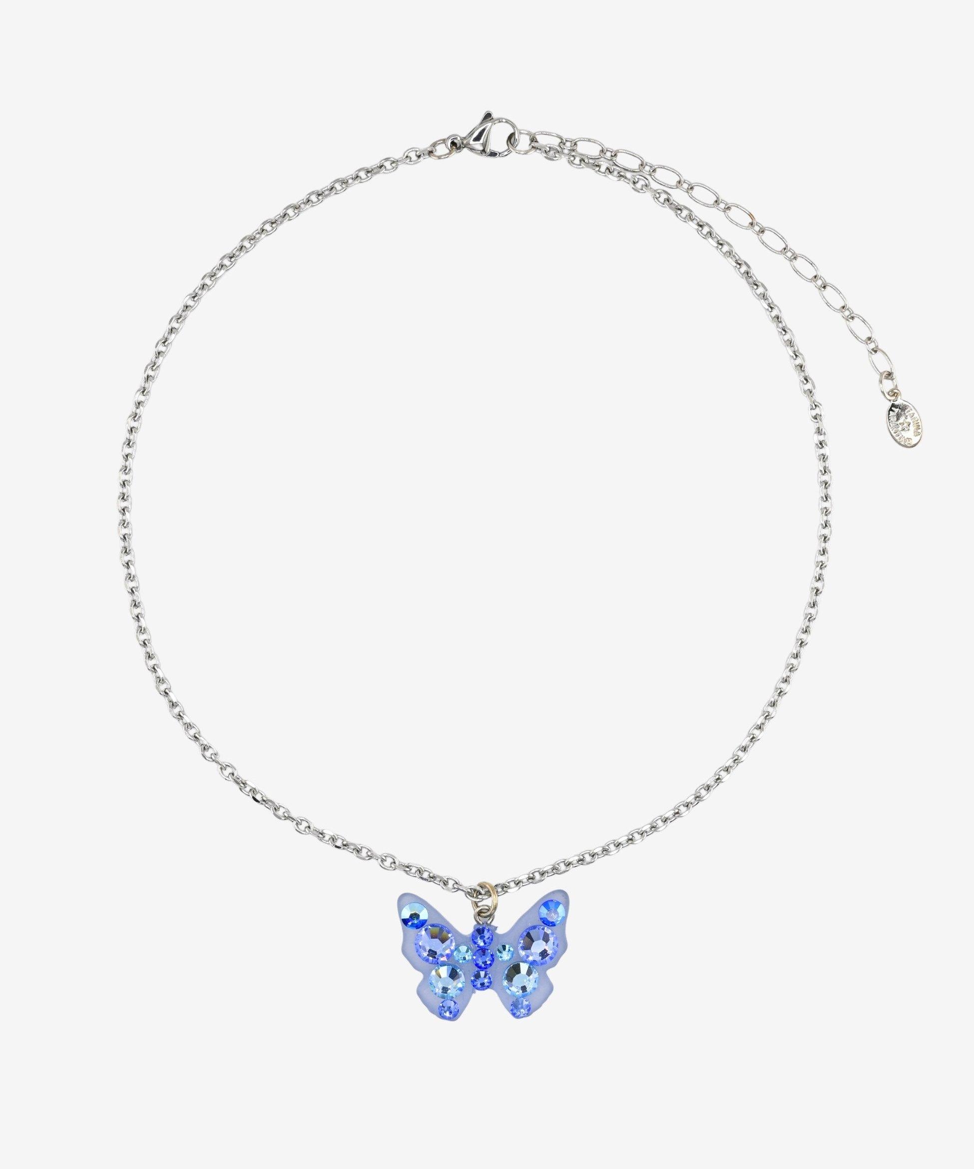 CRYSTAL BUTTERFLY NECKLACE