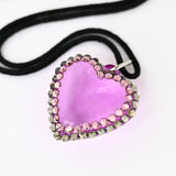 GLASSY HEART WRAP NECKLACE