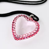 GLASSY HEART WRAP NECKLACE