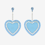 PAVE' HEART EARRINGS