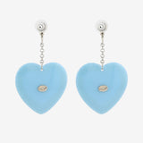 PAVE' HEART EARRINGS