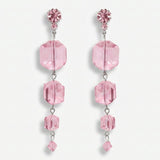 GEM CUT LUCITE DROP EARRINGS