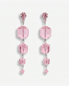 GEM CUT LUCITE DROP EARRINGS