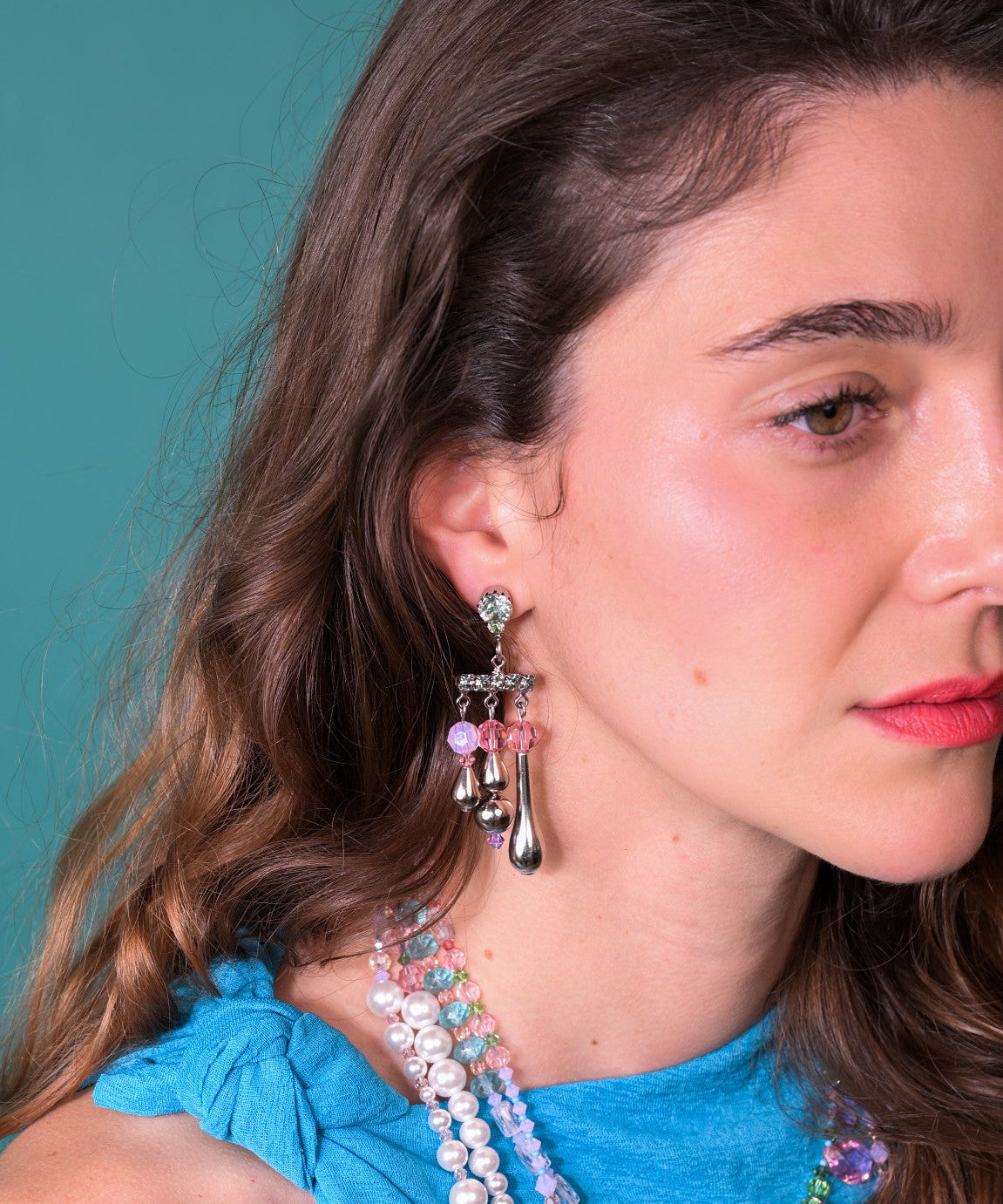 PINK TEARS EARRINGS