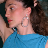 GEM CUT LUCITE HOOPS