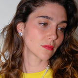 CRYSTAL FLOWER EARRINGS SMALL
