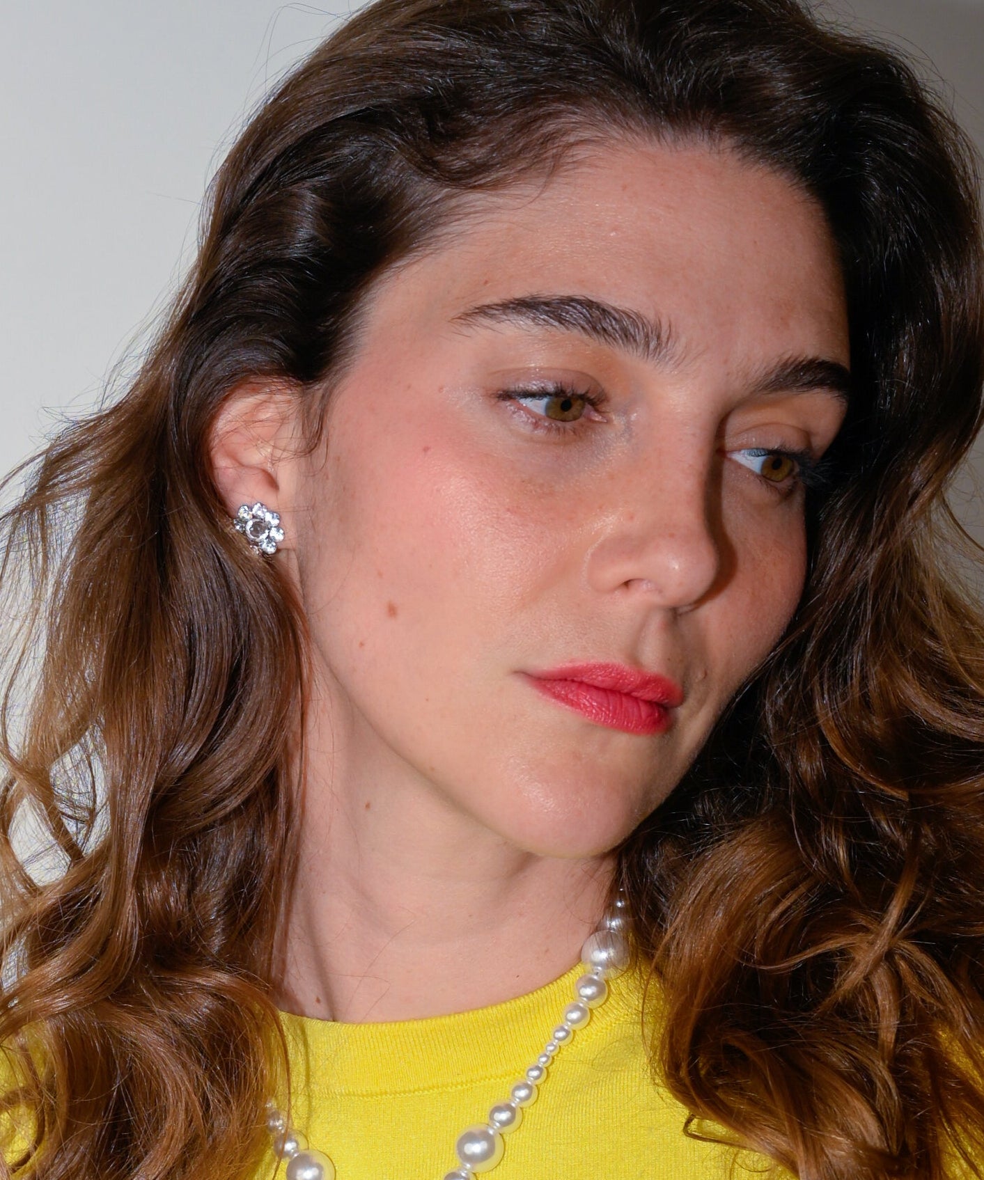 CRYSTAL FLOWER EARRINGS SMALL