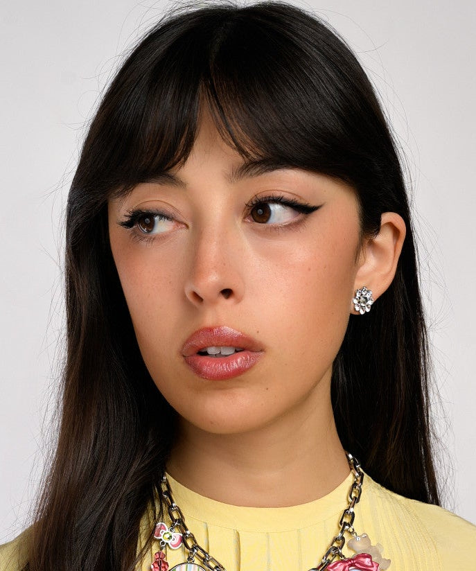 Crystal Flower Stud Small