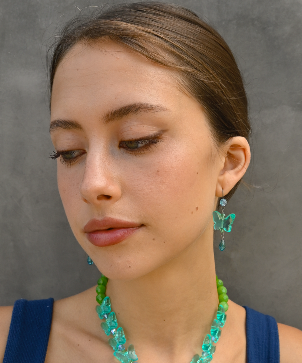 NEON BUTTERFLY EARRINGS