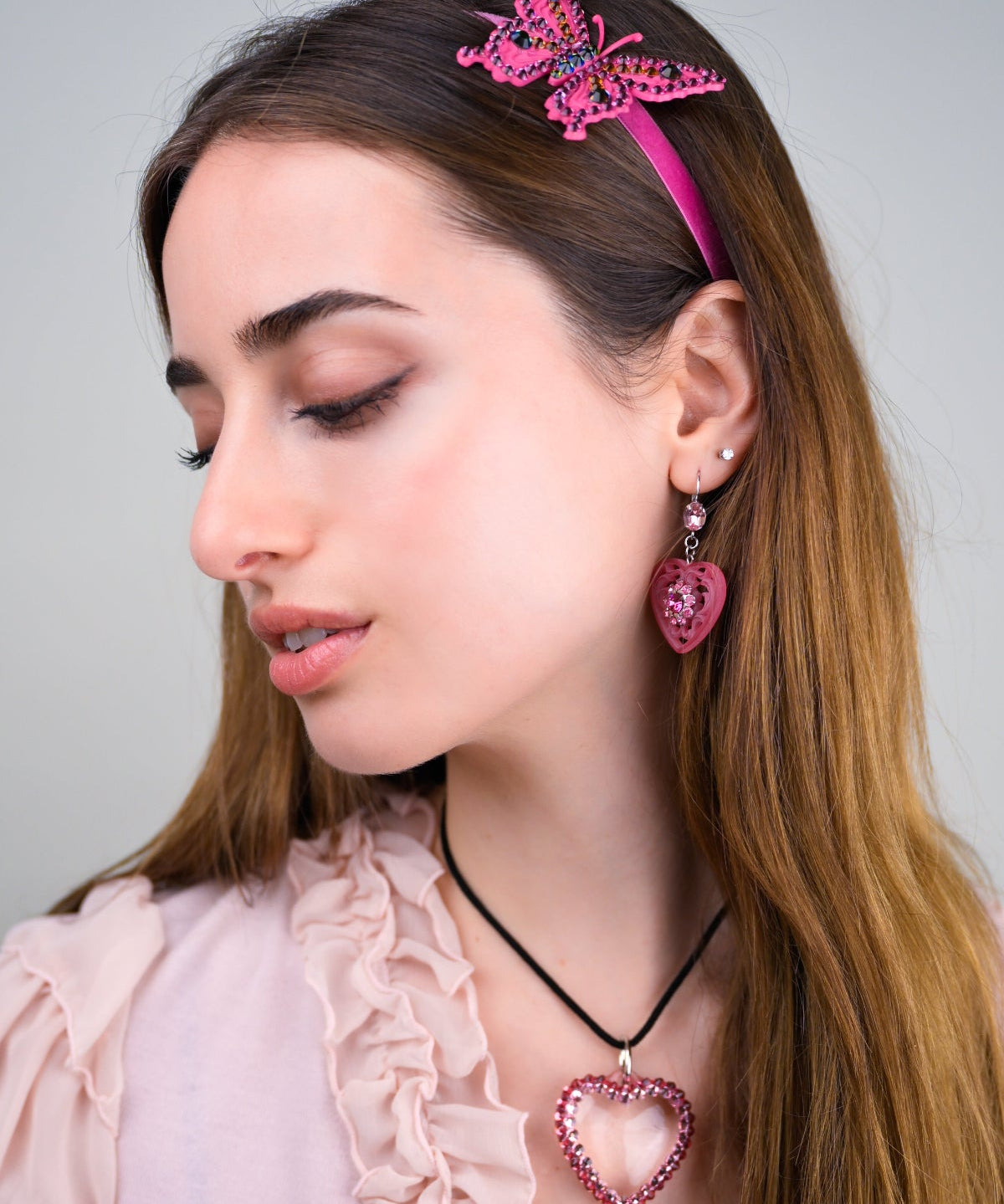 DOILY LACE HEART EARRINGS