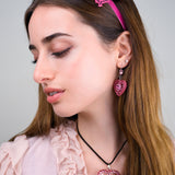 DOILY LACE HEART EARRINGS
