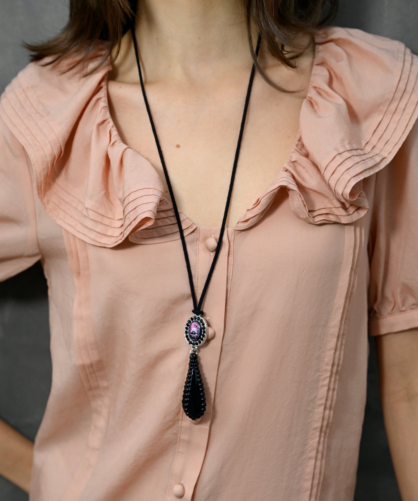 KITTY GOTHIC CORD NECKLACE