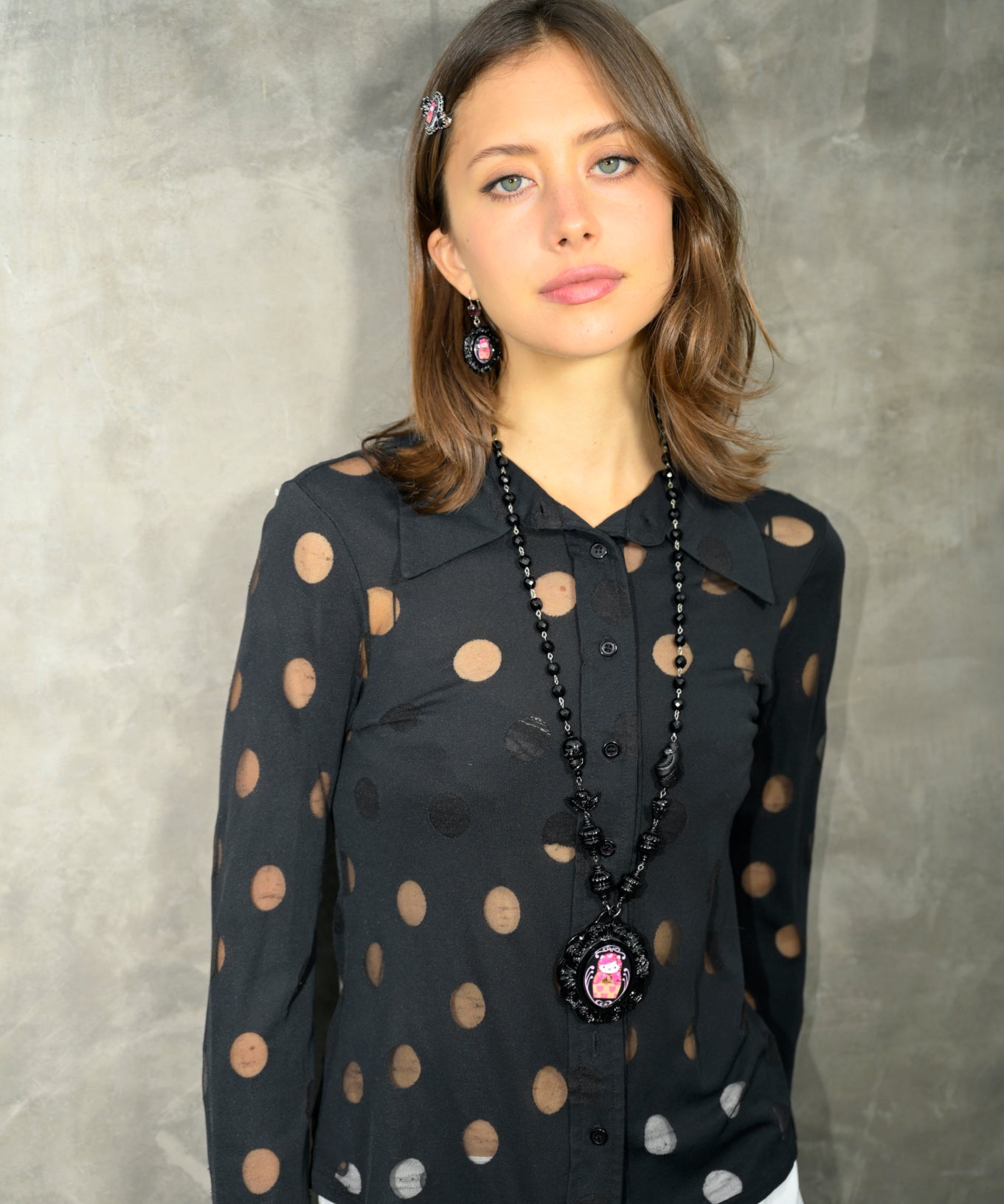 GOTHIC DOLL KITTY NECKLACE