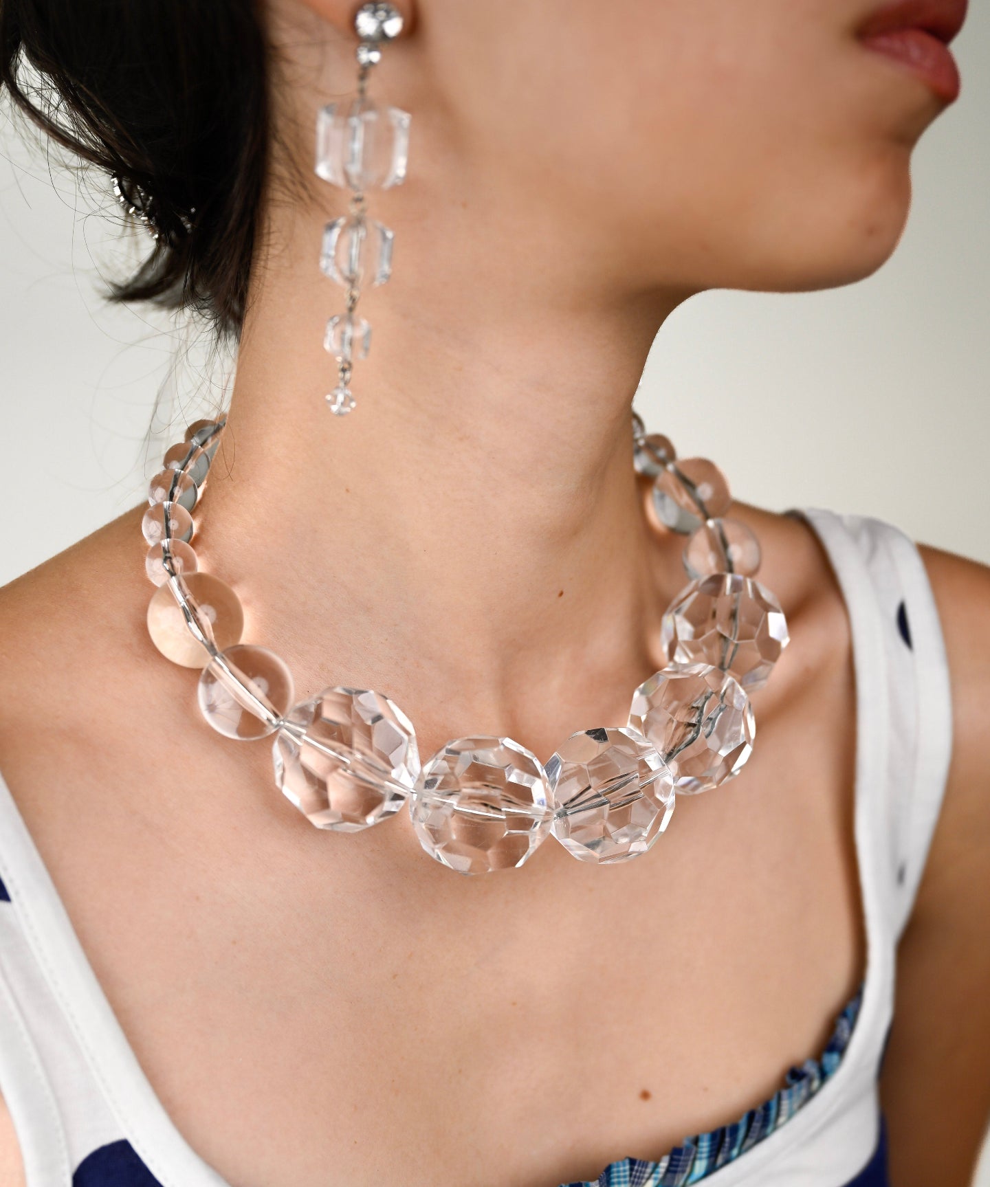 BIG LUCITE BANGLE NECKLACE