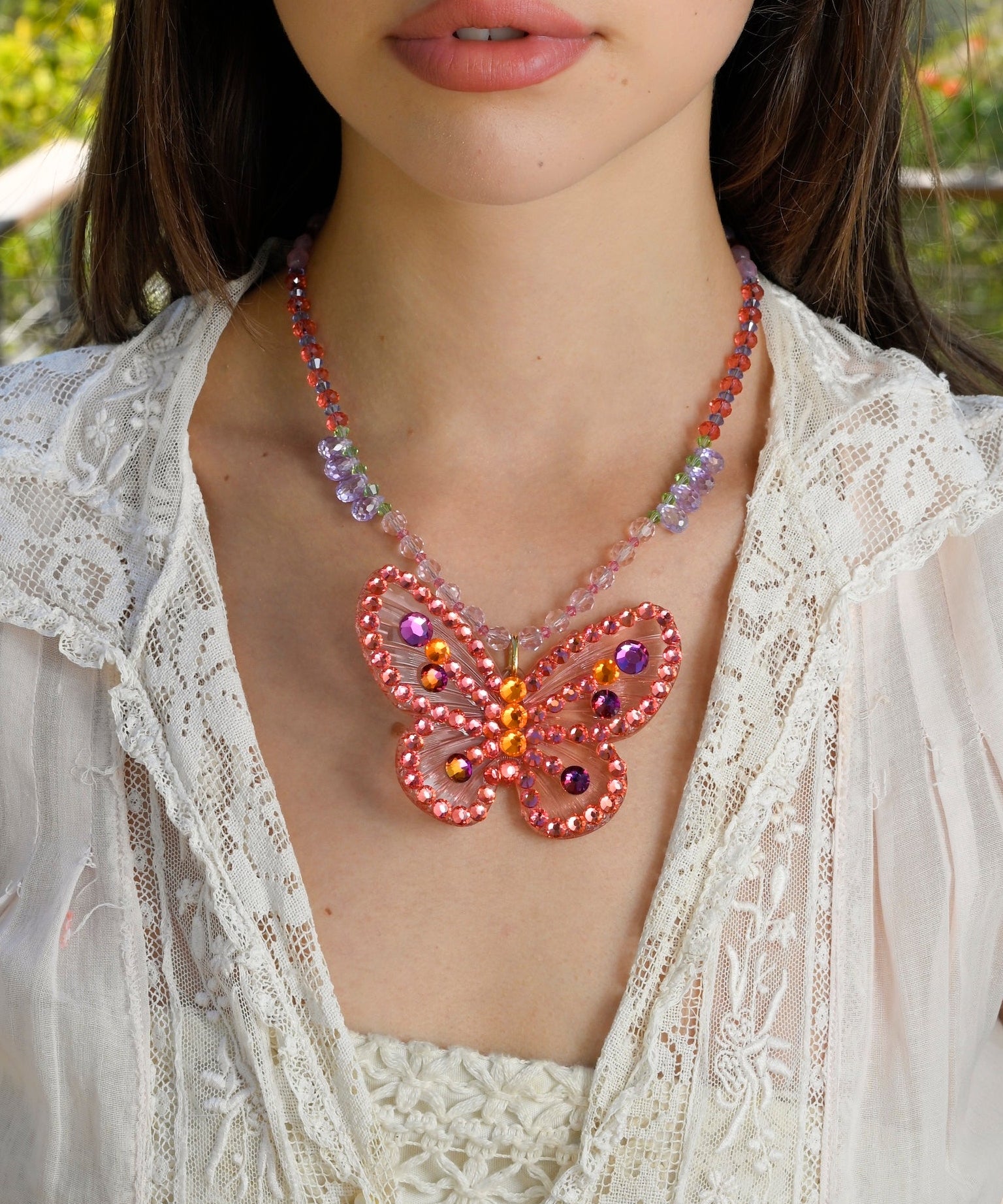 Flutterby Crystal Necklace