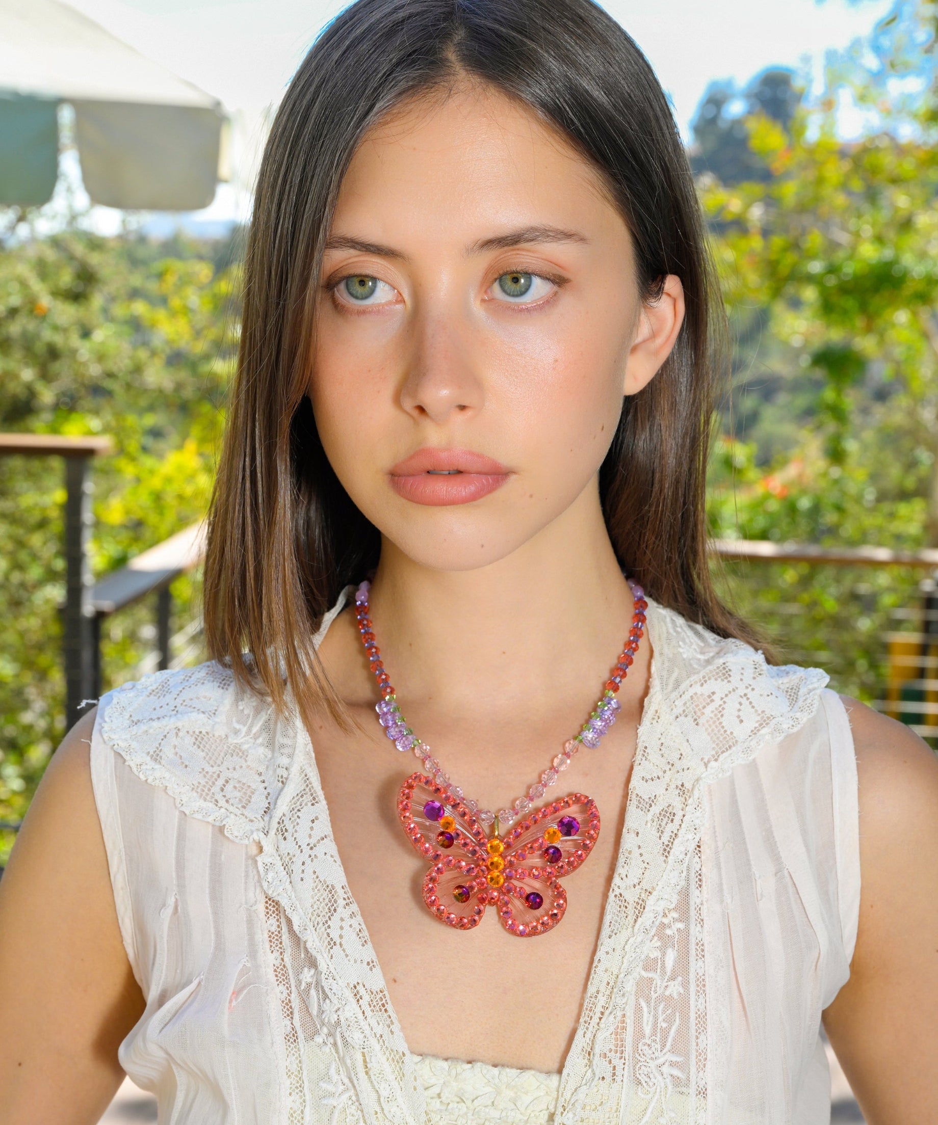 FLUTTERBY CRYSTAL NECKLACE