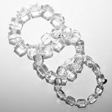 GEM CUT LUCITE BRACELET STACK