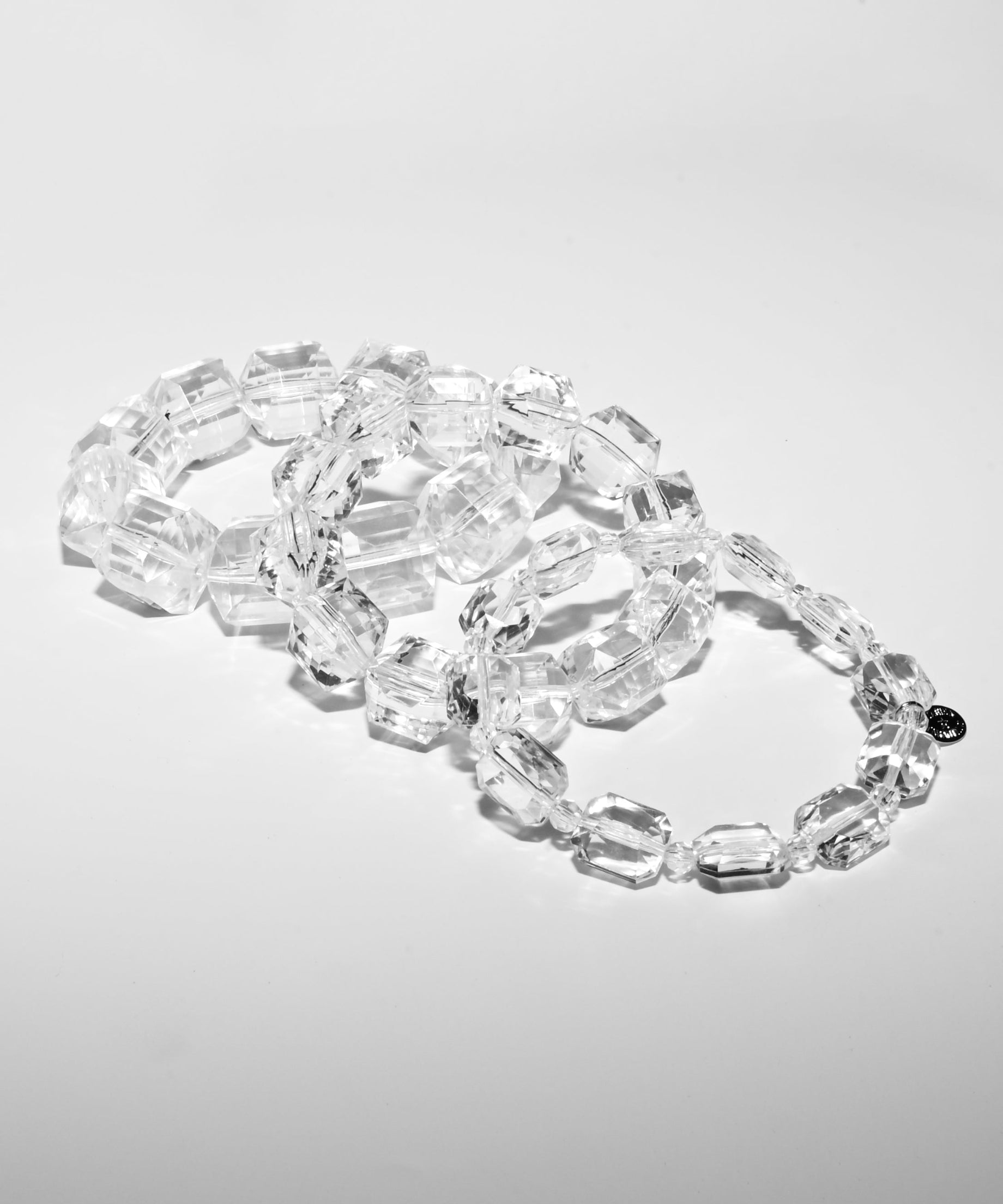GEM CUT LUCITE BRACELET STACK