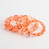 Gem Cut Lucite Bracelet Stack