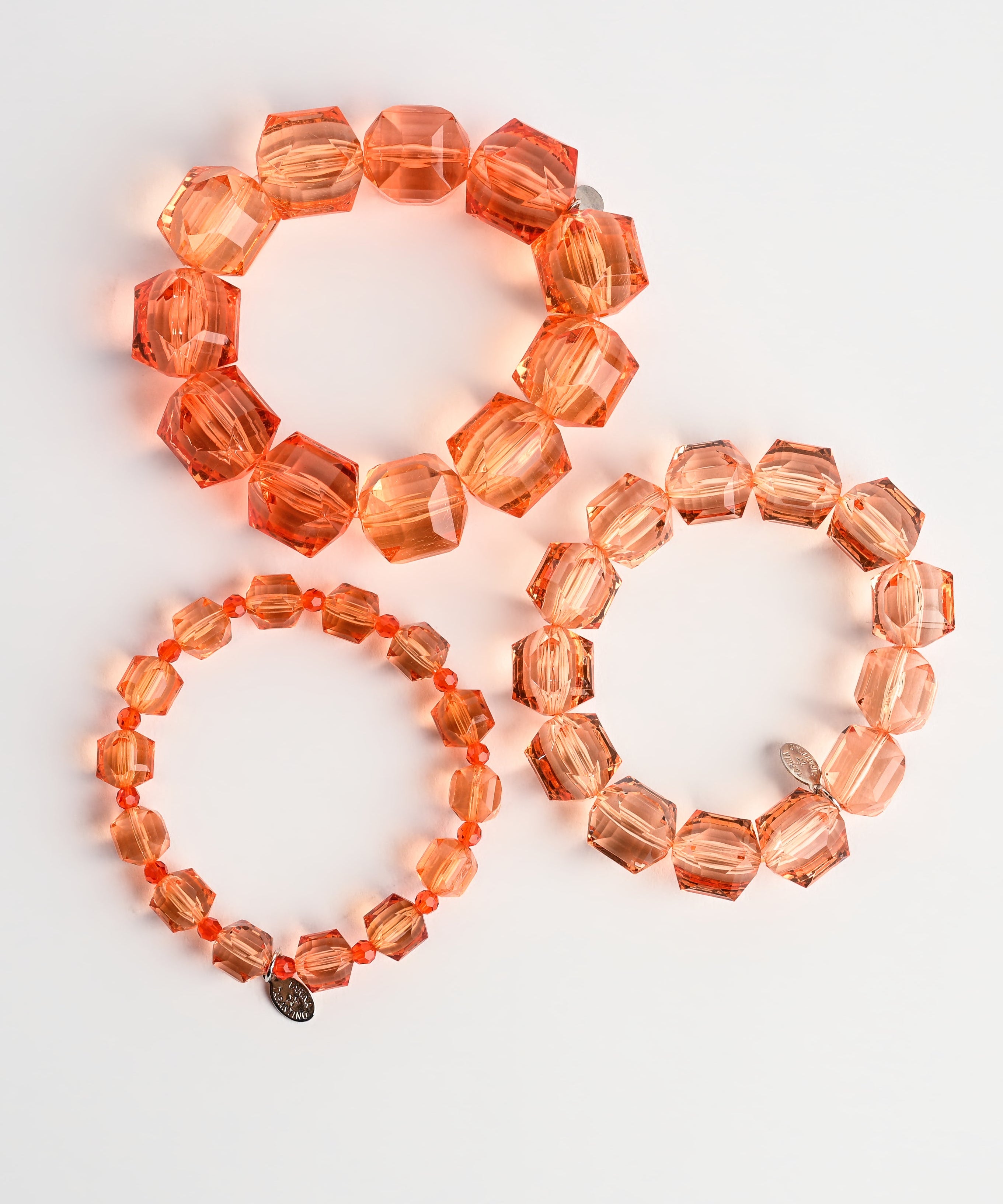 Gem Cut Lucite Bracelet Stack