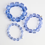 Gem Cut Lucite Bracelet Stack