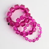 Gem Cut Lucite Bracelet Stack