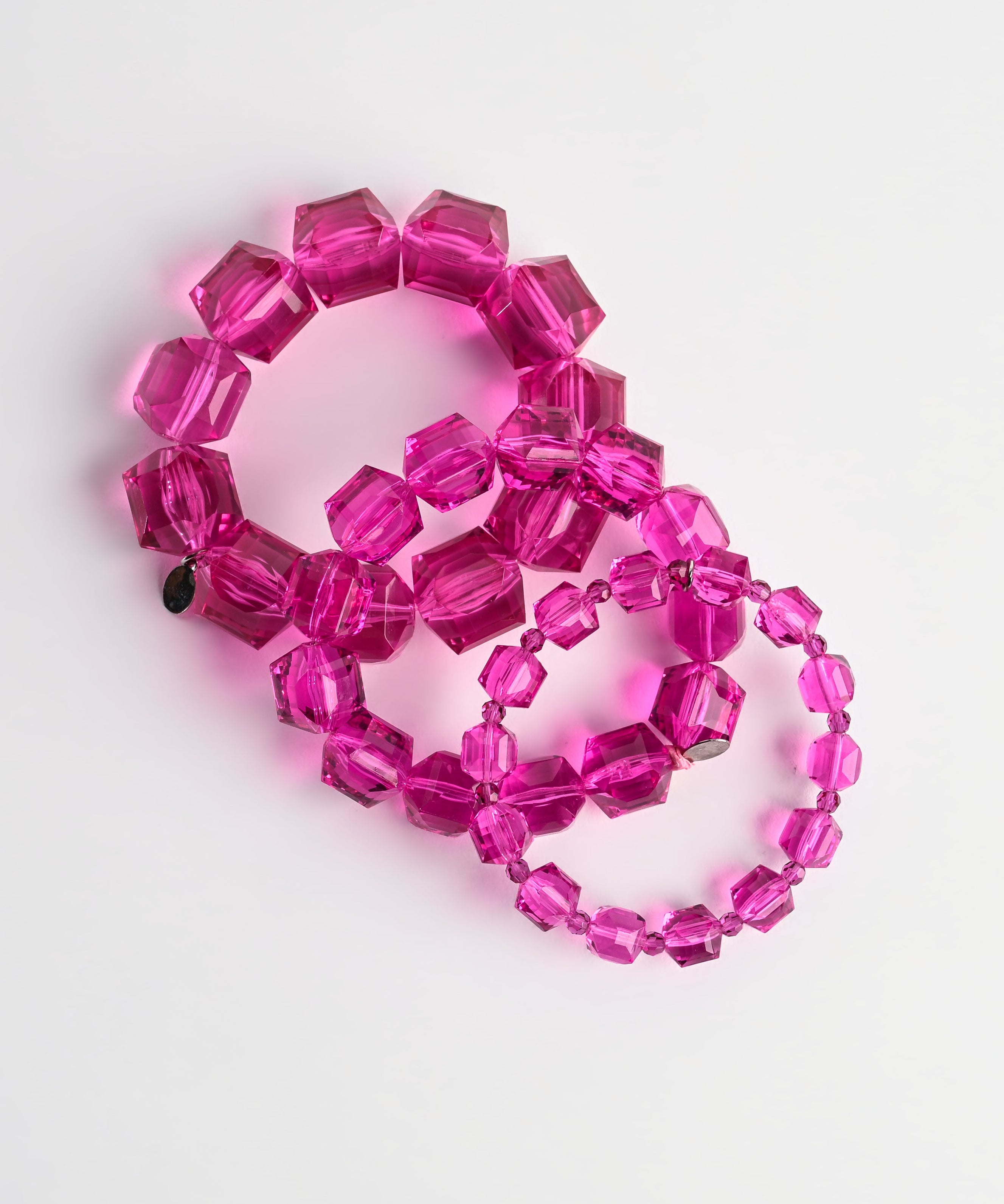 Gem Cut Lucite Bracelet Stack