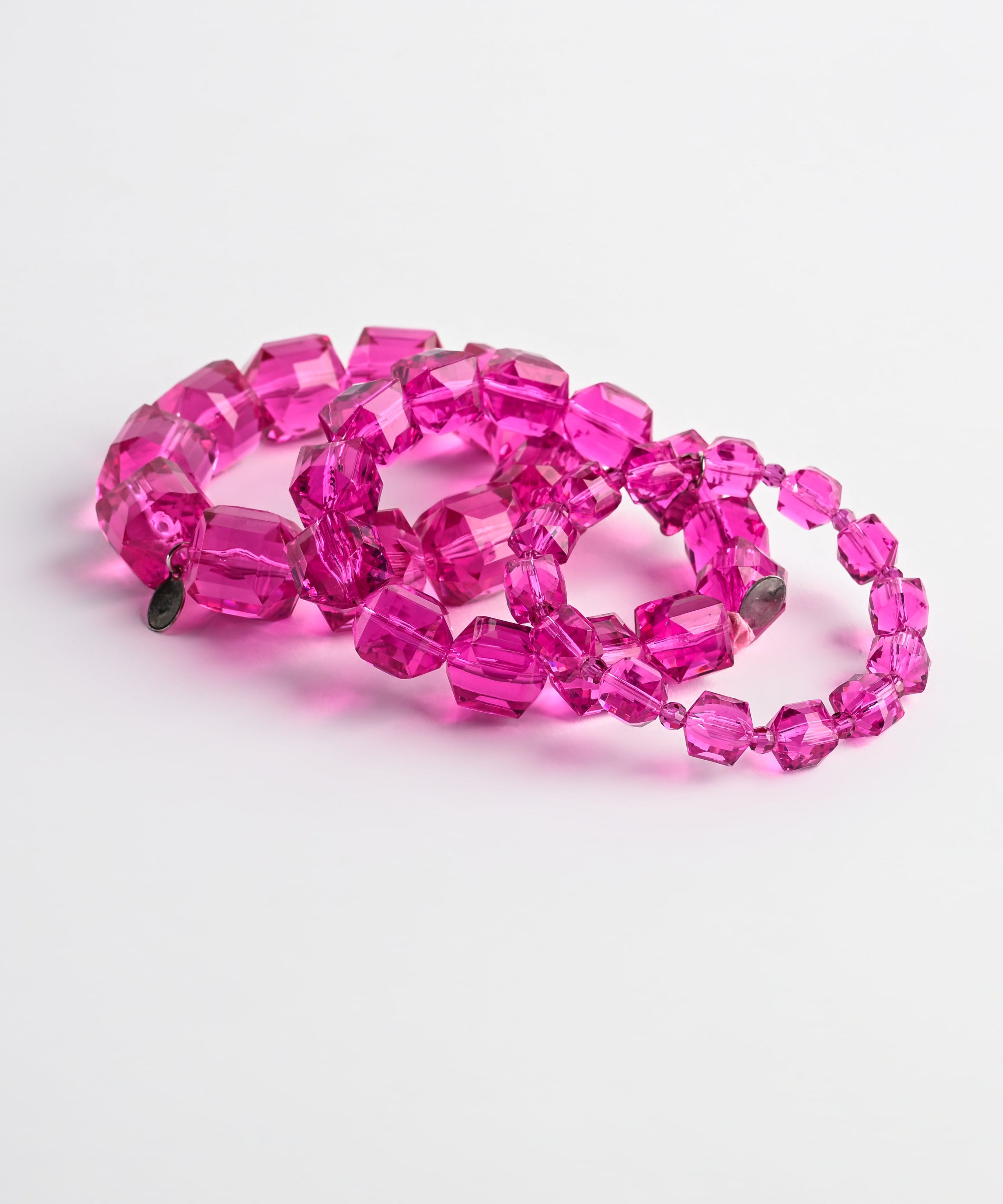 Gem Cut Lucite Bracelet Stack