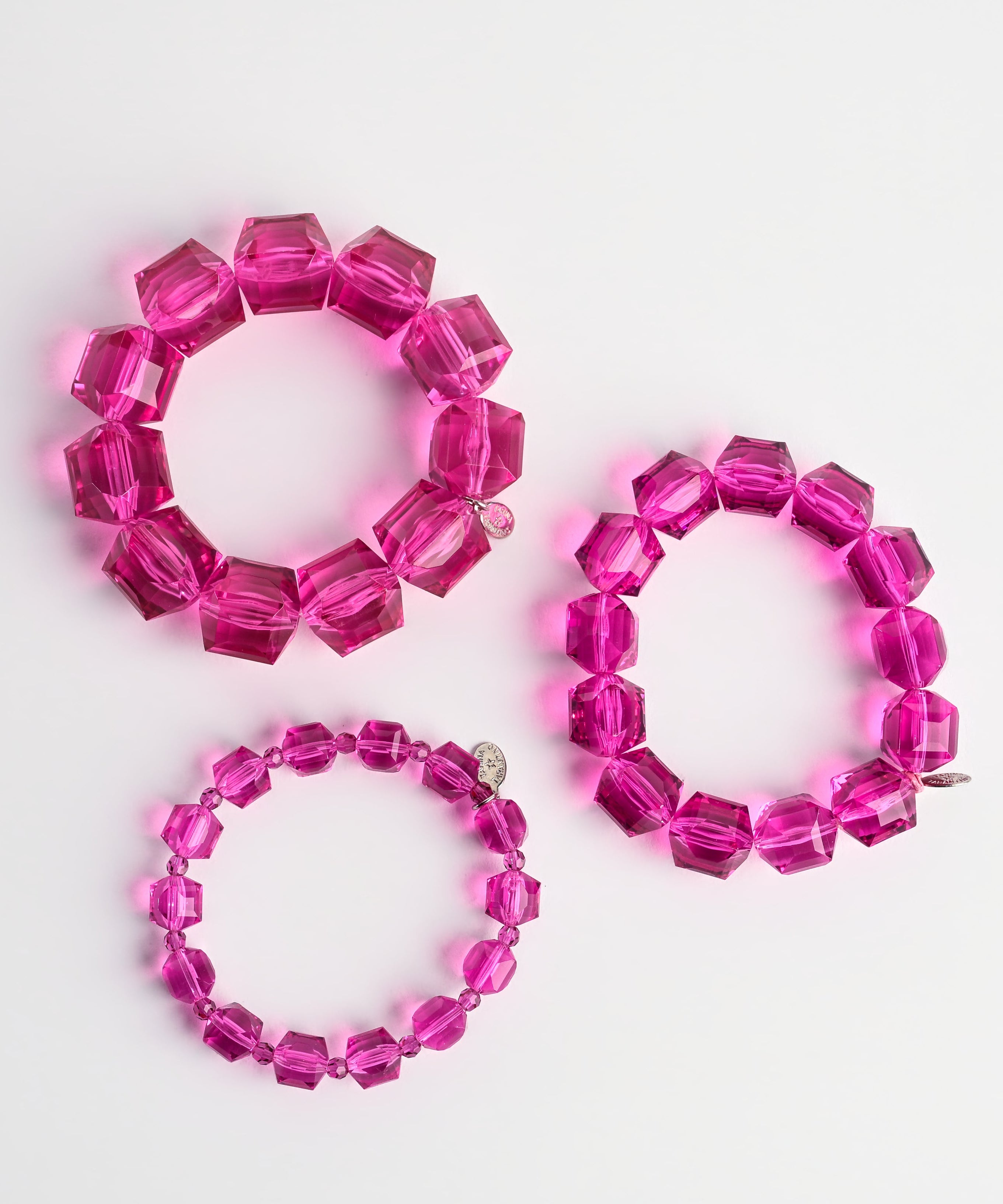 Gem Cut Lucite Bracelet Stack