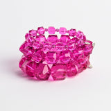 Gem Cut Lucite Bracelet Stack