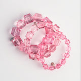 Gem Cut Lucite Bracelet Stack